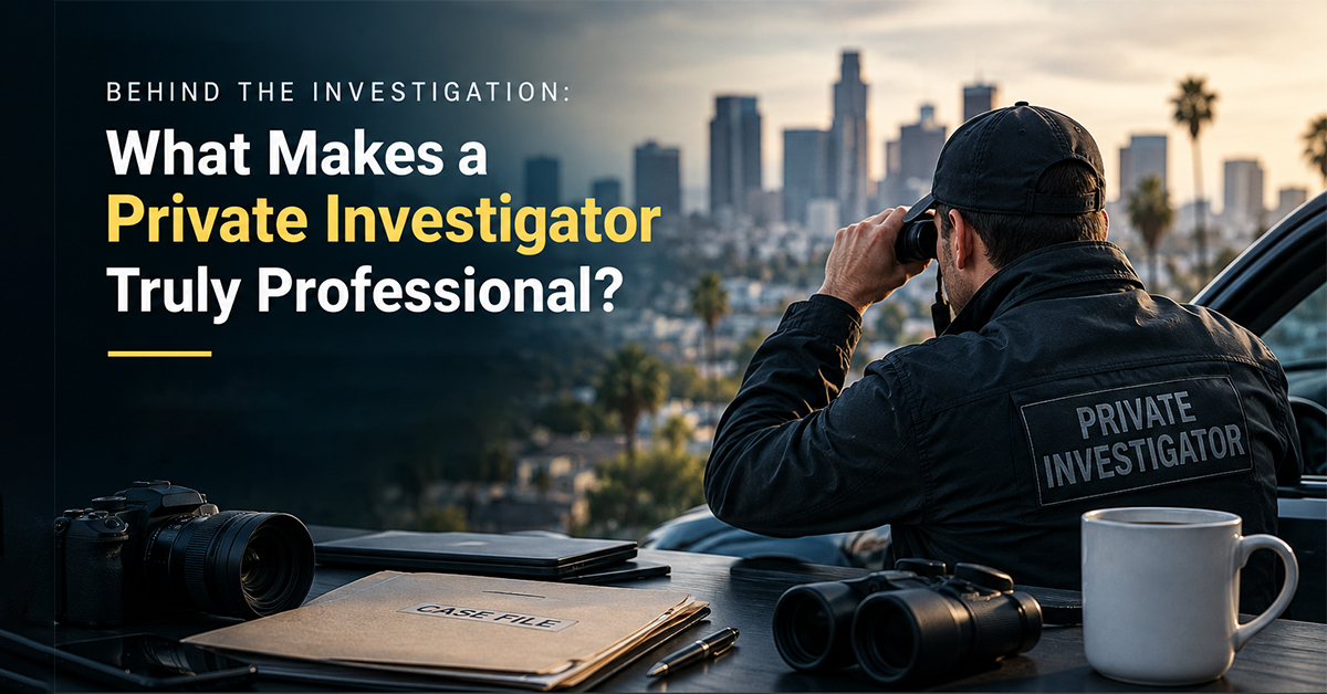 Behind the Investigation: What Makes a Private Investigator Truly Professional?